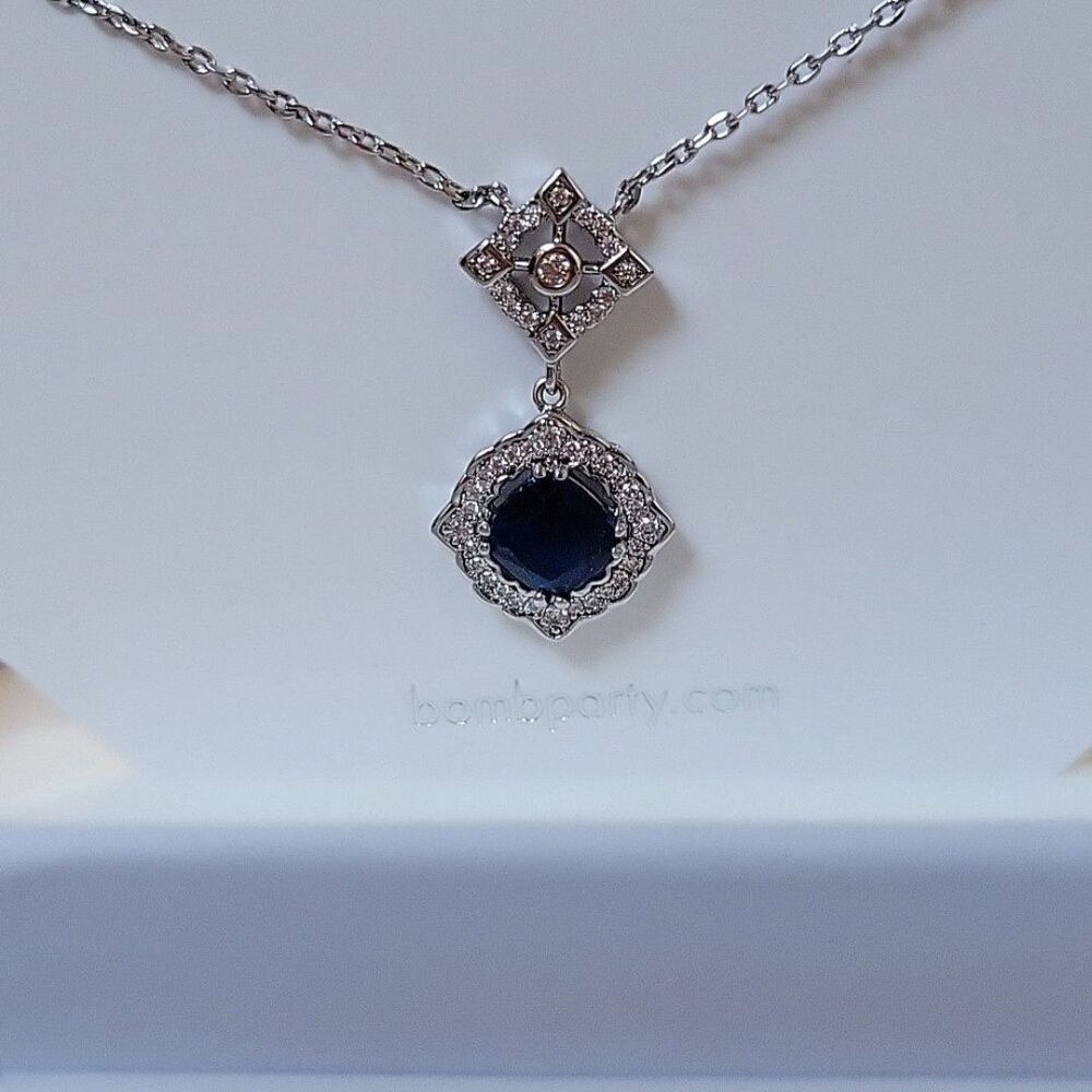 Bomb Party Dark Blue Sapphire Necklace